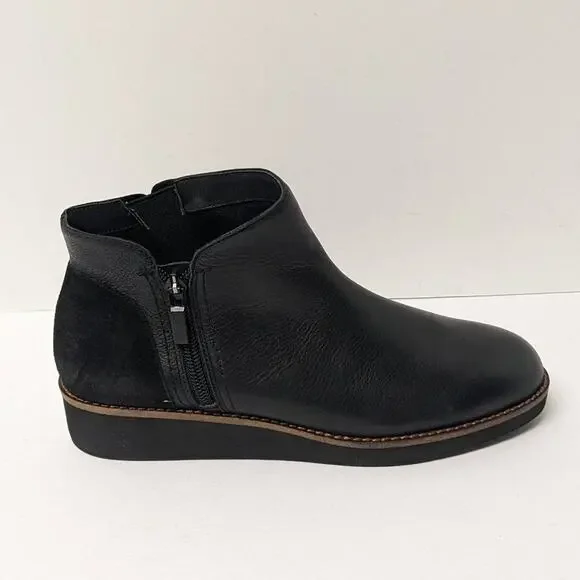 SoftWalk Wesley Ankle Boots, Black Leather, Women's 7 M